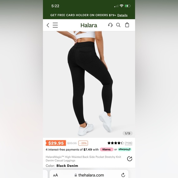 Halara High Waisted Jeggings size Medium - Picture 3 of 3